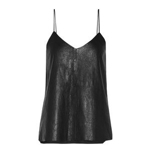 RTA DENIM 'Madeline' Leather Top in Black